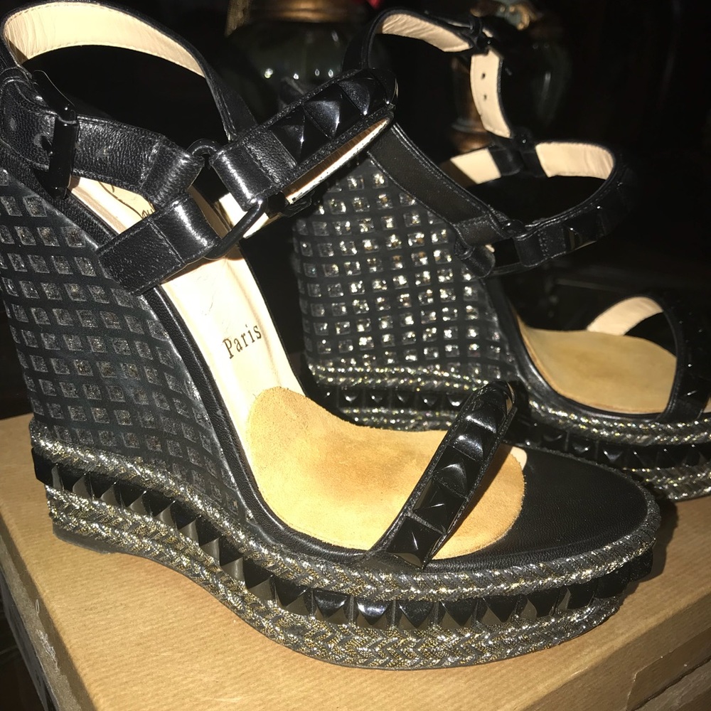 Christian Louboutin Black wedges